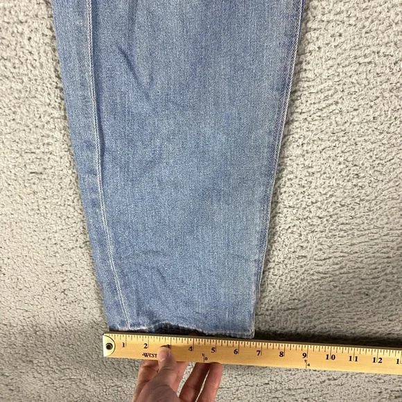 American Eagle Jeans Womens 2 Blue Baggy Jean High Rise Distressed Light Wash - Picture 4 of 13